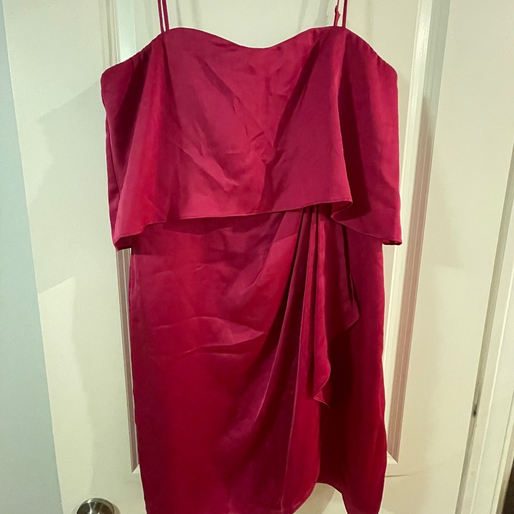 Max and Cleo Angela Dress Draped Satin Sleeveless